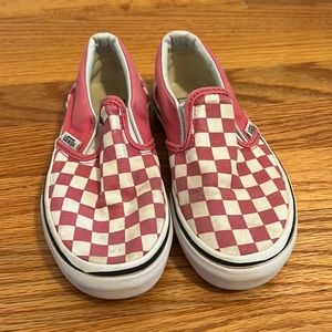 Pink checkered vans